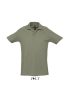 Férfi WINTER II rövid ujjú három gombos galléros pamut piké póló, SOL'S SO11362, Khaki-XL