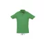 Férfi WINTER II rövid ujjú három gombos galléros pamut piké póló, SOL'S SO11362, Kelly Green-2XL