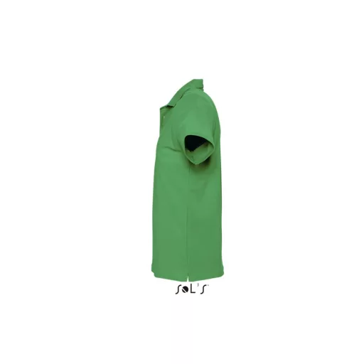 Férfi WINTER II rövid ujjú három gombos galléros pamut piké póló, SOL'S SO11362, Kelly Green-2XL