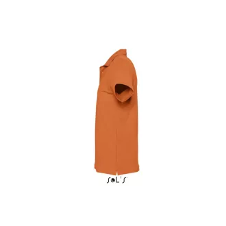   Férfi WINTER II rövid ujjú három gombos galléros pamut piké póló, SOL'S SO11362, Orange-2XL