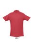 Férfi WINTER II rövid ujjú három gombos galléros pamut piké póló, SOL'S SO11362, Red-4XL