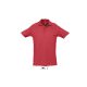 Férfi WINTER II rövid ujjú három gombos galléros pamut piké póló, SOL'S SO11362, Red-XL