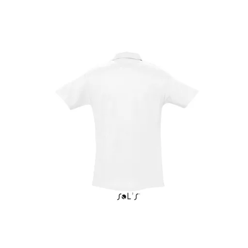 Férfi WINTER II rövid ujjú három gombos galléros pamut piké póló, SOL'S SO11362, White-XL