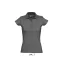 Női PRESCOTT rövid ujjú galléros pamut piké póló, SOL'S SO11376, Dark Grey-M