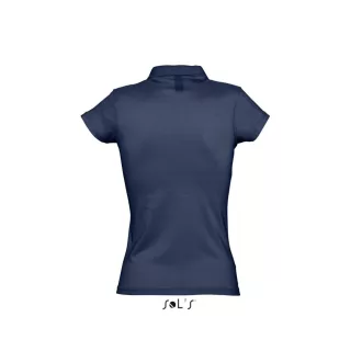  Női PRESCOTT rövid ujjú galléros pamut piké póló, SOL'S SO11376, French Navy-2XL