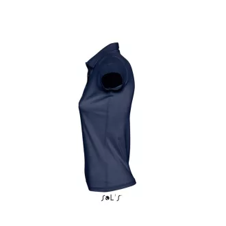   Női PRESCOTT rövid ujjú galléros pamut piké póló, SOL'S SO11376, French Navy-2XL