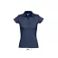 Női PRESCOTT rövid ujjú galléros pamut piké póló, SOL'S SO11376, French Navy-M