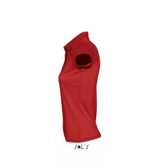   Női PRESCOTT rövid ujjú galléros pamut piké póló, SOL'S SO11376, Red-M