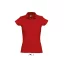 Női PRESCOTT rövid ujjú galléros pamut piké póló, SOL'S SO11376, Red-S