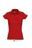 Női PRESCOTT rövid ujjú galléros pamut piké póló, SOL'S SO11376, Red-XL
