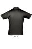 Férfi PRESCOTT rövid ujjú galléros pamut piké póló, SOL'S SO11377, Deep Black-L