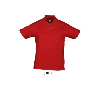   Férfi PRESCOTT rövid ujjú galléros pamut piké póló, SOL'S SO11377, Red-2XL