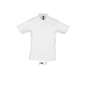   Férfi PRESCOTT rövid ujjú galléros pamut piké póló, SOL'S SO11377, White-2XL