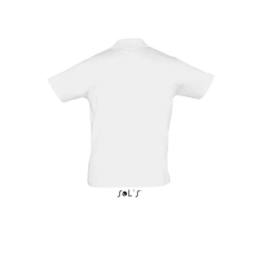 Férfi PRESCOTT rövid ujjú galléros pamut piké póló, SOL'S SO11377, White-3XL