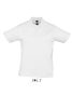 Férfi PRESCOTT rövid ujjú galléros pamut piké póló, SOL'S SO11377, White-S