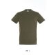 Uniszex REGENT kereknyakú rövid ujjú pamut póló, SOL'S SO11380, Army-XL