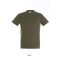 Uniszex REGENT kereknyakú rövid ujjú pamut póló, SOL'S SO11380, Army-XS