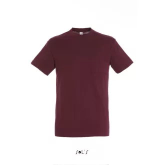   Uniszex REGENT kereknyakú rövid ujjú pamut póló, SOL'S SO11380, Burgundy-2XL