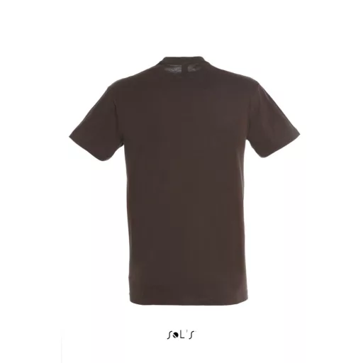 Uniszex REGENT kereknyakú rövid ujjú pamut póló, SOL'S SO11380, Chocolate-XS