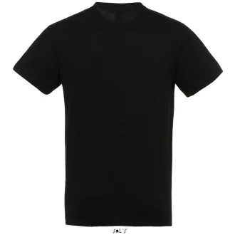   Uniszex REGENT kereknyakú rövid ujjú pamut póló, SOL'S SO11380, Deep Black-L