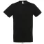 Uniszex REGENT kereknyakú rövid ujjú pamut póló, SOL'S SO11380, Deep Black-XS
