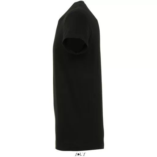 Uniszex REGENT kereknyakú rövid ujjú pamut póló, SOL'S SO11380, Deep Black-XS