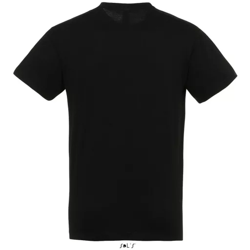 Uniszex REGENT kereknyakú rövid ujjú pamut póló, SOL'S SO11380, Deep Black-XS