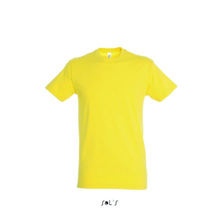 Uniszex REGENT kereknyakú rövid ujjú pamut póló, SOL'S SO11380, Lemon-XL