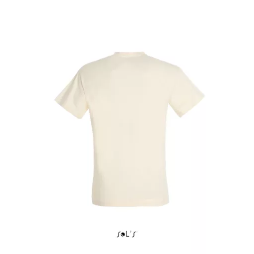 Uniszex REGENT kereknyakú rövid ujjú pamut póló, SOL'S SO11380, Natural-S