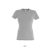 Női MISS kereknyakú rövid ujjú pamut póló, SOL'S SO11386, Grey Melange-2XL