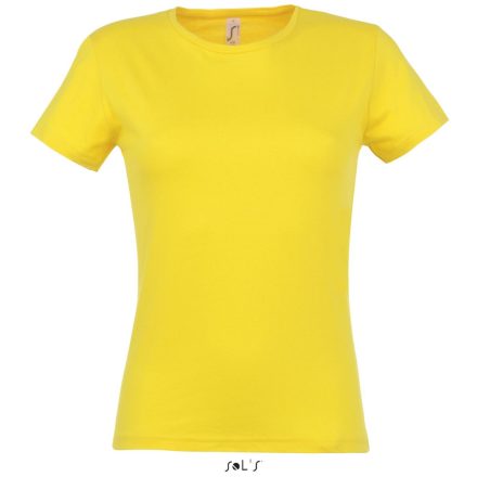 Női MISS kereknyakú rövid ujjú pamut póló, SOL'S SO11386, Gold-XL