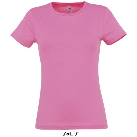 Női MISS kereknyakú rövid ujjú pamut póló, SOL'S SO11386, Orchid Pink-XL