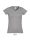 Női MOON V-nyakú rövid ujjú pamut póló, SOL'S SO11388, Grey Melange-2XL