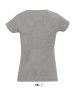 Női MOON V-nyakú rövid ujjú pamut póló, SOL'S SO11388, Grey Melange-2XL