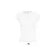 Női MOON V-nyakú rövid ujjú pamut póló, SOL'S SO11388, White-M