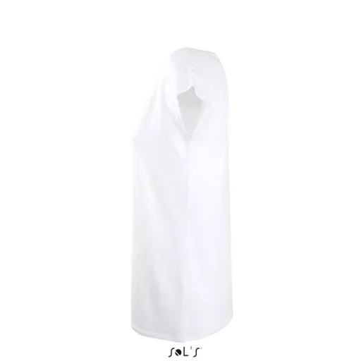Női MARYLIN rövid ujjú csónak nyakú hosszított póló, SOL'S SO11398, White-M