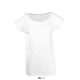 Női MARYLIN rövid ujjú csónak nyakú hosszított póló, SOL'S SO11398, White-XL