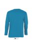 Férfi MONARCH hosszú ujjú pamut póló, SOL'S SO11420, Aqua-3XL