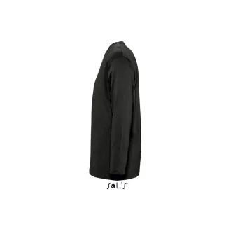   Férfi MONARCH hosszú ujjú pamut póló, SOL'S SO11420, Deep Black-2XL