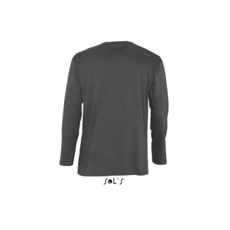   Férfi MONARCH hosszú ujjú pamut póló, SOL'S SO11420, Dark Grey-S