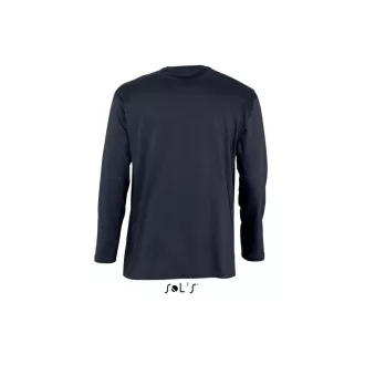   Férfi MONARCH hosszú ujjú pamut póló, SOL'S SO11420, Navy-2XL