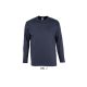 Férfi MONARCH hosszú ujjú pamut póló, SOL'S SO11420, Navy-5XL