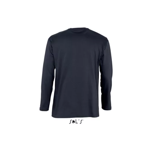 Férfi MONARCH hosszú ujjú pamut póló, SOL'S SO11420, Navy-S