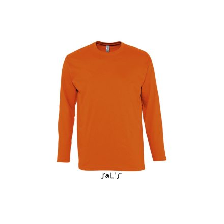 Férfi MONARCH hosszú ujjú pamut póló, SOL'S SO11420, Orange-XL