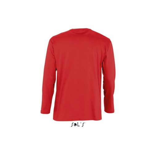 Férfi MONARCH hosszú ujjú pamut póló, SOL'S SO11420, Red-S