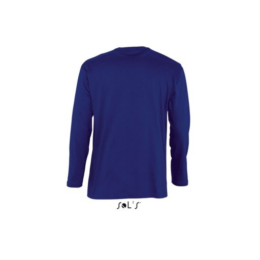 Férfi MONARCH hosszú ujjú pamut póló, SOL'S SO11420, Ultramarine-3XL
