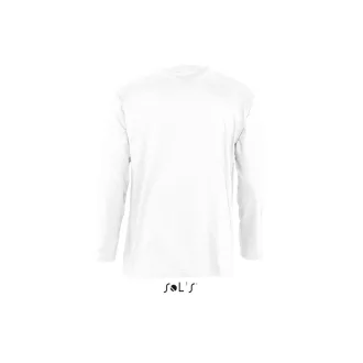   Férfi MONARCH hosszú ujjú pamut póló, SOL'S SO11420, White-2XL