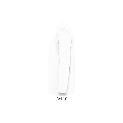 Férfi MONARCH hosszú ujjú pamut póló, SOL'S SO11420, White-2XL