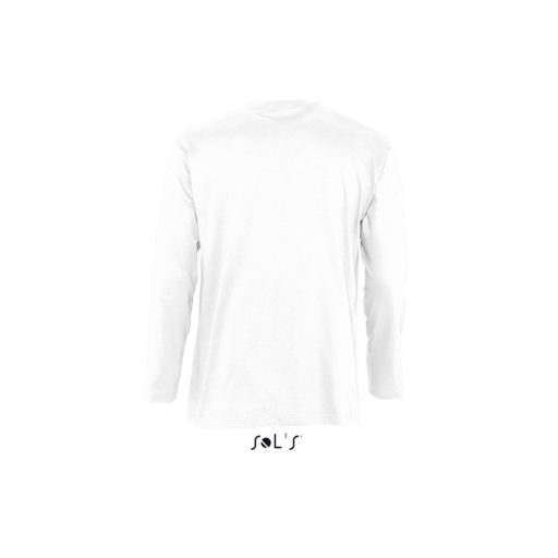 Férfi MONARCH hosszú ujjú pamut póló, SOL'S SO11420, White-3XL