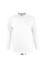 Férfi MONARCH hosszú ujjú pamut póló, SOL'S SO11420, White-S